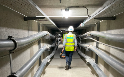 Installing passive sensing for condition monitoring of a 400 kV cable